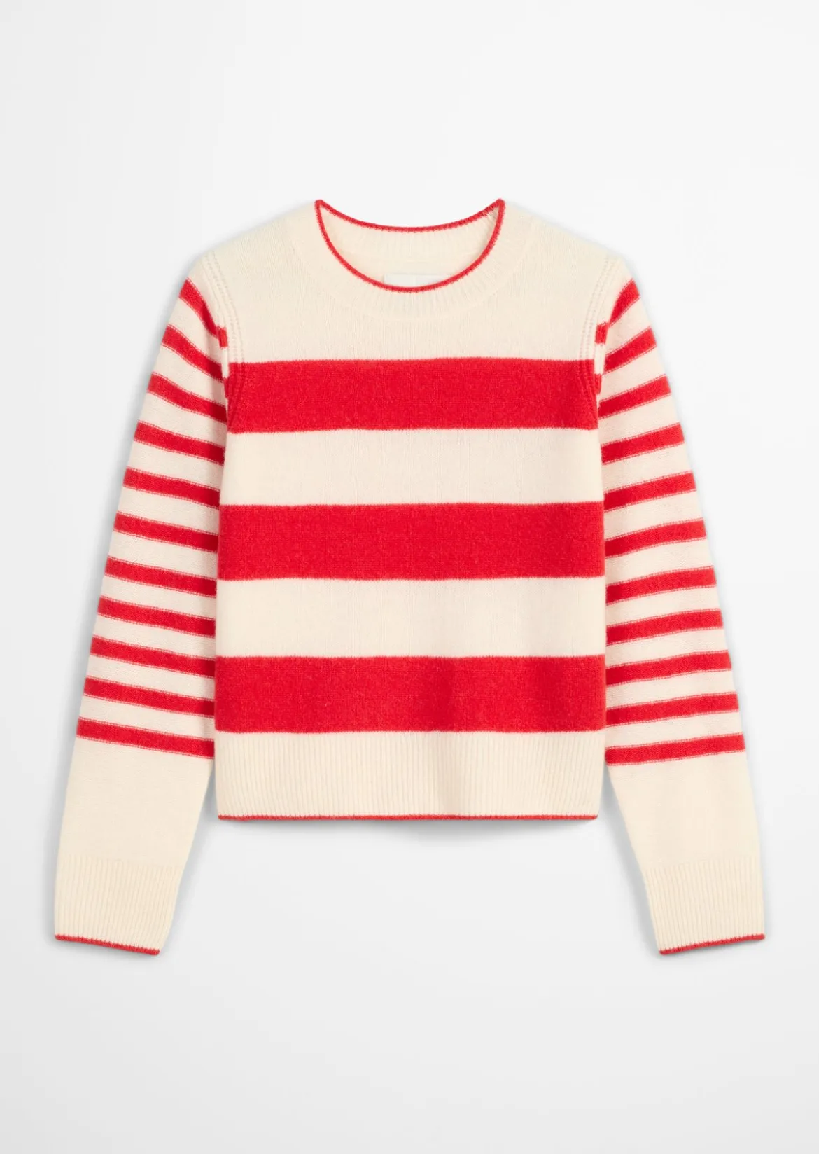 Streifen-Pullover regular aus flauschiger Lambswool