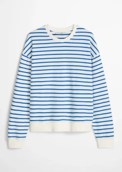 Streifen-Sweatshirt oversize aus reinem Organic Cotton