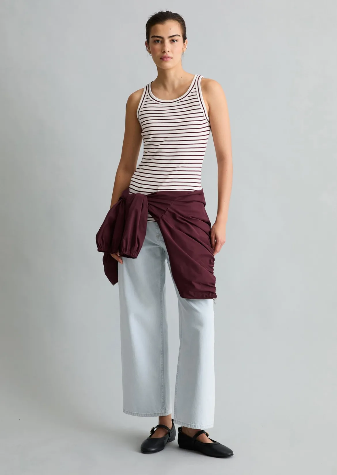 Streifen-Tanktop slim aus Organic Cotton