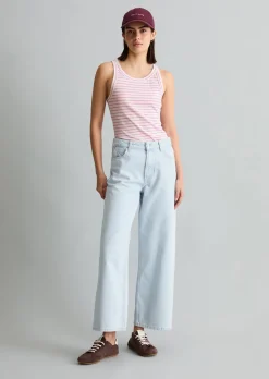 Streifen-Tanktop slim aus Organic Cotton