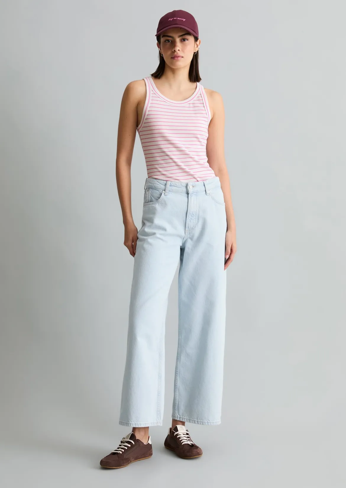 Streifen-Tanktop slim aus Organic Cotton