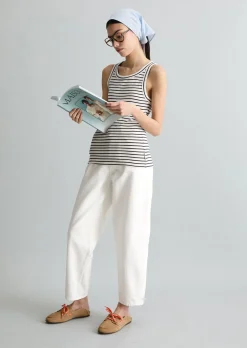 Streifen-Tanktop slim aus Organic Cotton
