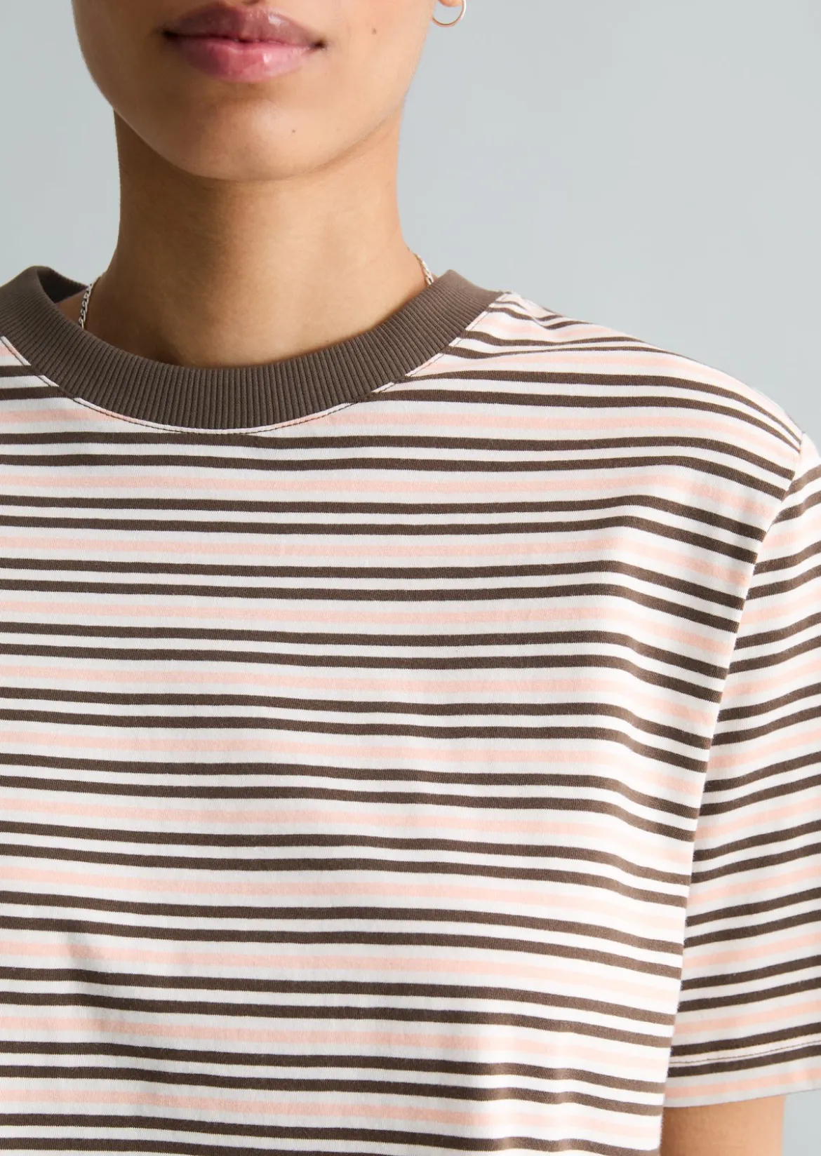 Streifen-T-Shirt relaxed aus Baumwoll-Single-Jersey