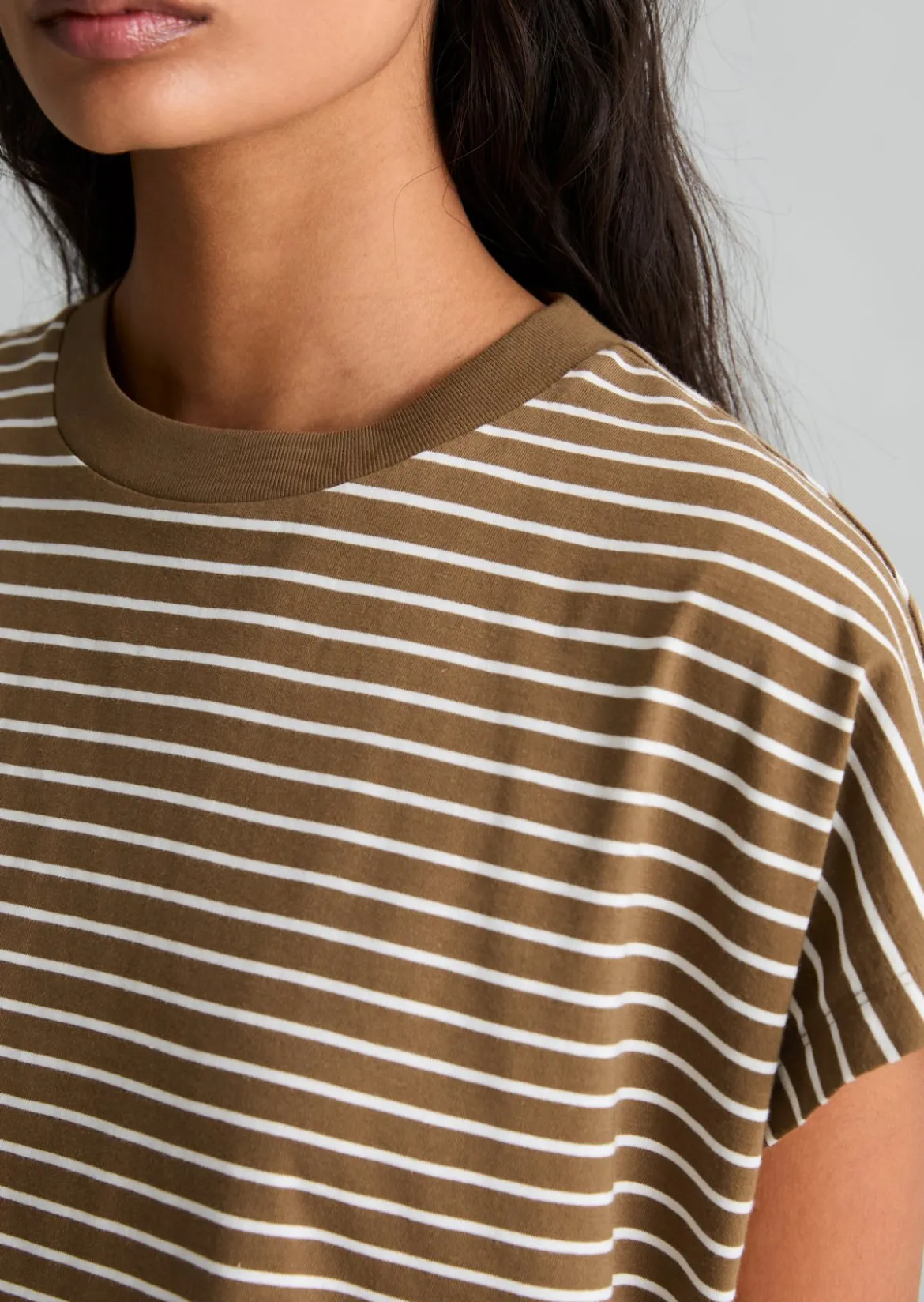 Streifen-T-Shirt relaxed aus Baumwoll-Single-Jersey
