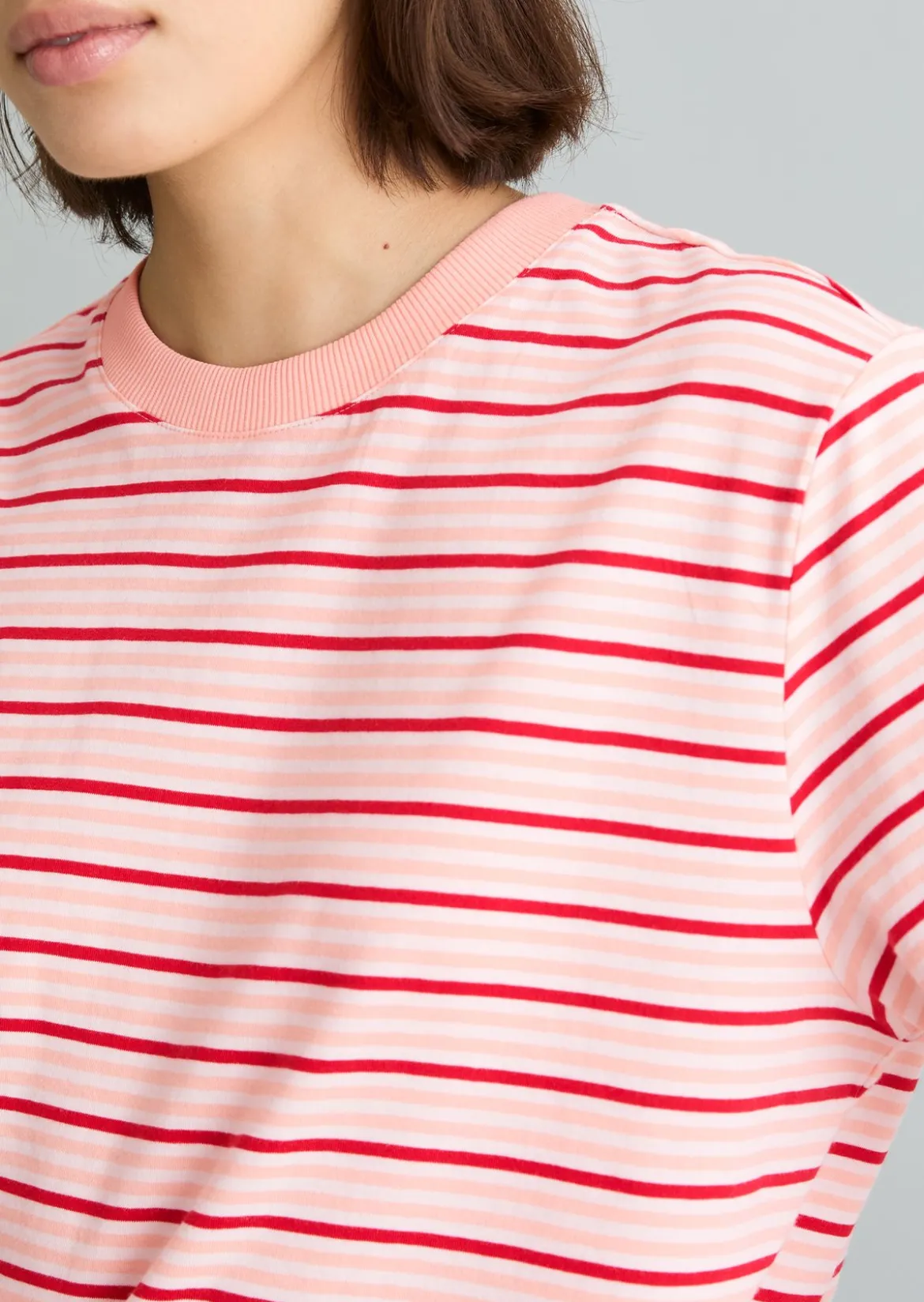 Streifen-T-Shirt relaxed aus Baumwoll-Single-Jersey
