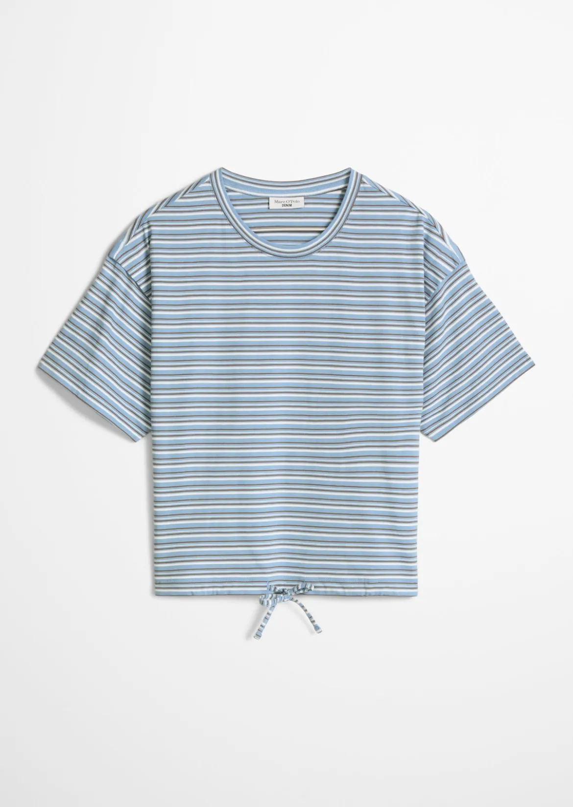 Streifen-T-Shirt relaxed mit Tunnelzug am Saum