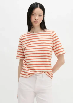 Streifen-T-Shirt straight aus weichem Jersey