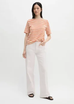 Streifen-T-Shirt straight aus weichem Jersey