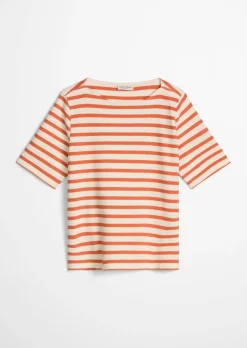 Streifen-T-Shirt straight aus weichem Jersey