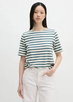 Streifen-T-Shirt straight aus weichem Jersey