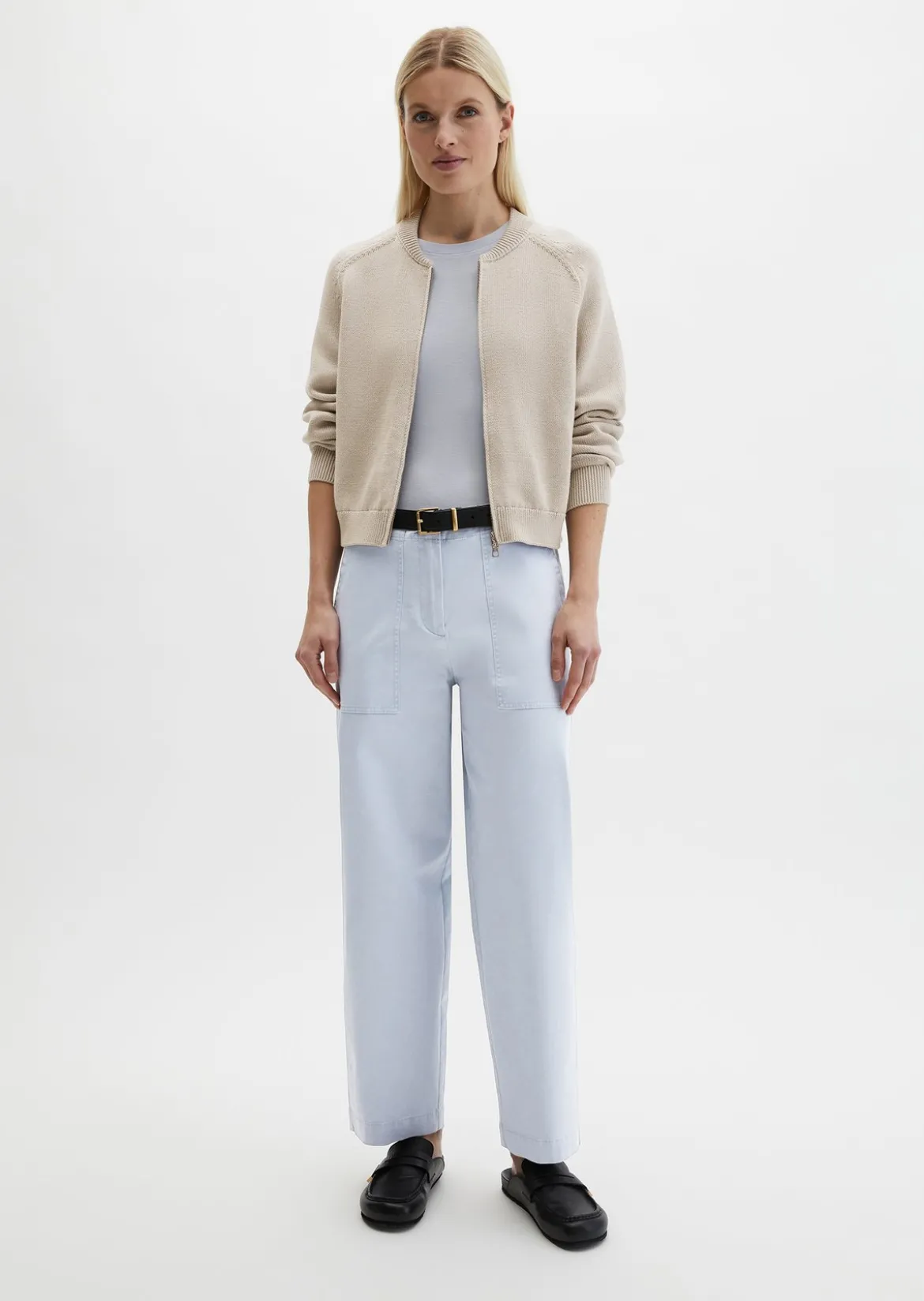 Strickblouson loose aus Heavy Weight Cotton