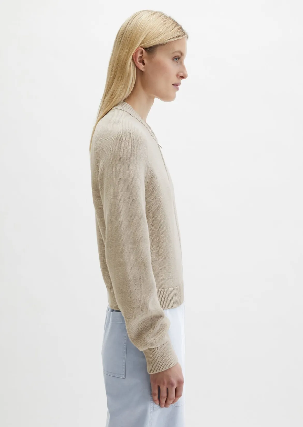 Strickblouson loose aus Heavy Weight Cotton