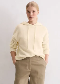 Strick-Hoodie regular aus flauschiger Lambswool