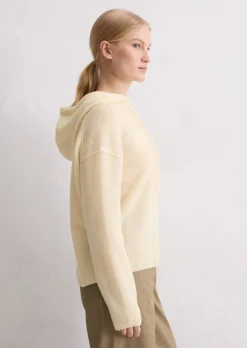 Strick-Hoodie regular aus flauschiger Lambswool