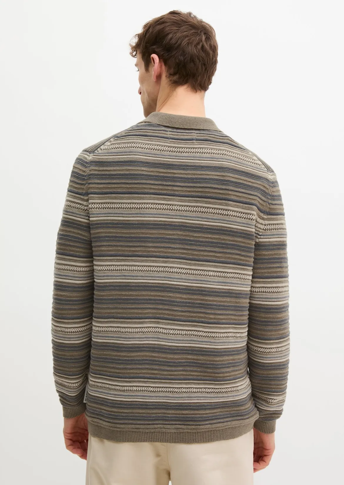 Strickjacke regular aus Bio-Baumwolle und Leinen
