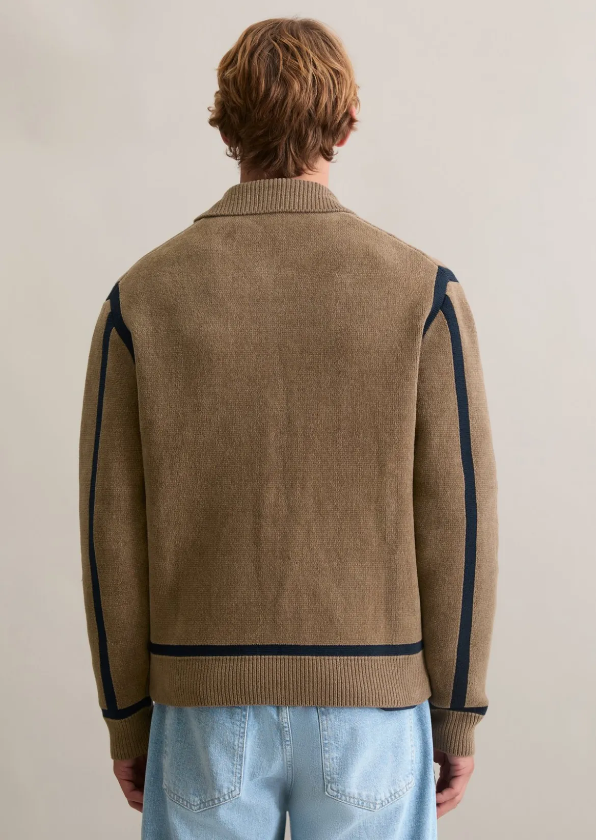 Strickjacke regular aus weichem Bio-Baumwoll-Chenille
