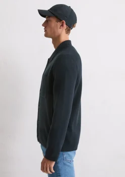 Strick-Overshirt regular aus reiner Bio-Baumwolle