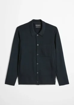 Strick-Overshirt regular aus reiner Bio-Baumwolle
