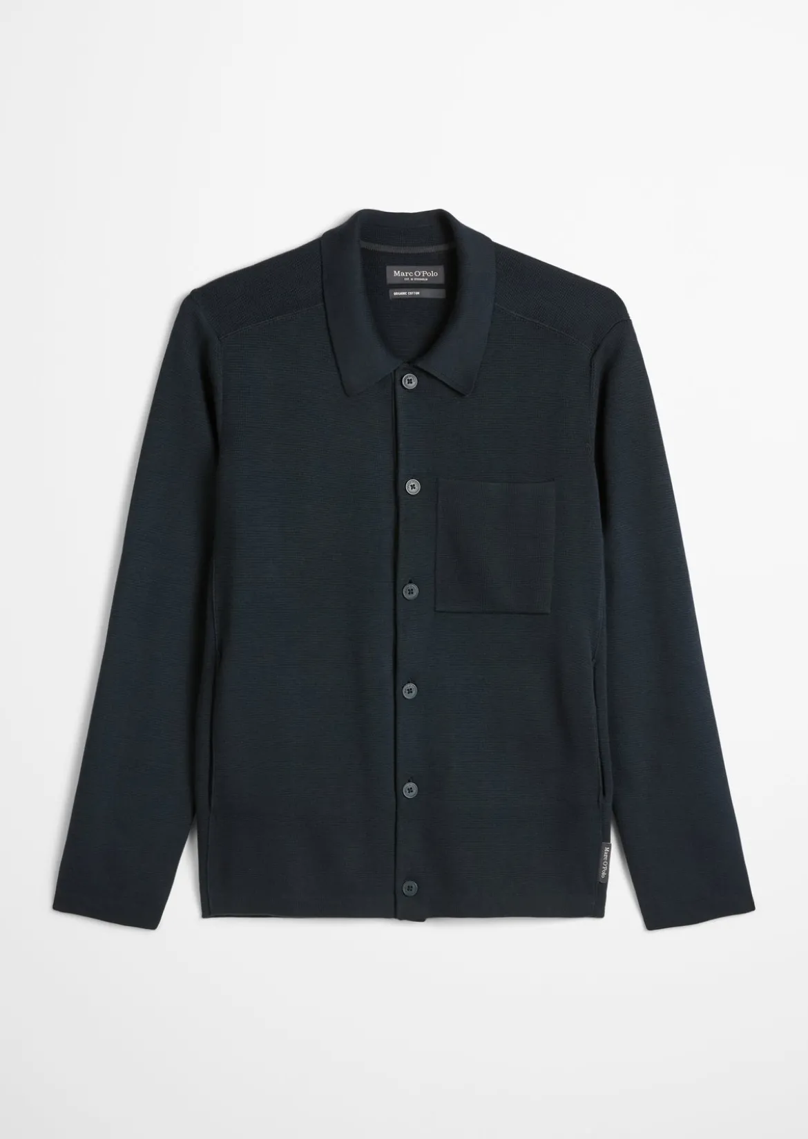 Strick-Overshirt regular aus reiner Bio-Baumwolle