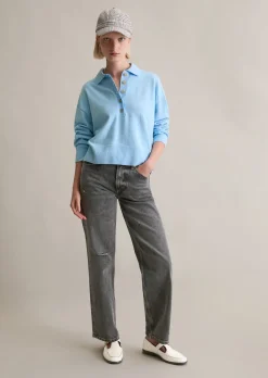 Strickpolo relaxed aus Soft Cotton Stretch