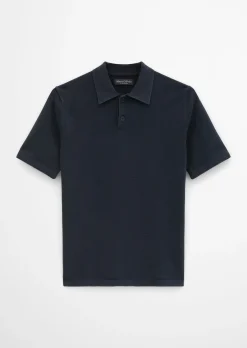 Strick-Poloshirt regular aus zertifizierter Bio-Baumwolle