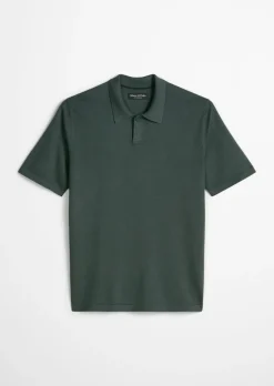 Strick-Poloshirt regular aus reiner Bio-Baumwolle