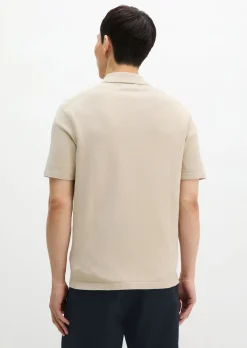 Strick-Poloshirt regular aus zertifizierter Bio-Baumwolle