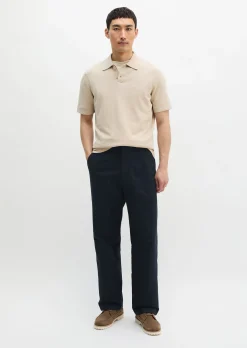 Strick-Poloshirt regular aus zertifizierter Bio-Baumwolle