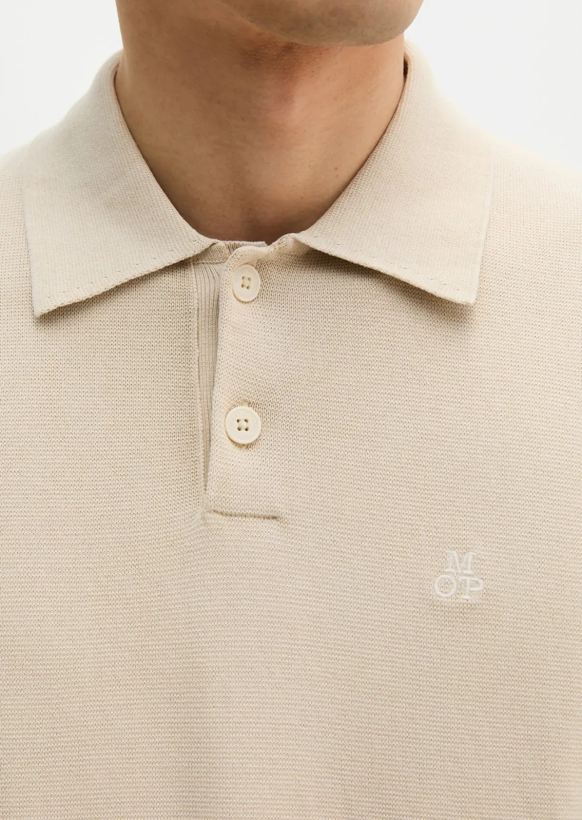 Strick-Poloshirt regular aus zertifizierter Bio-Baumwolle