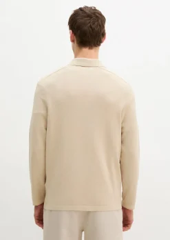 Strick-Poloshirt regular aus zertifizierter Bio-Baumwolle