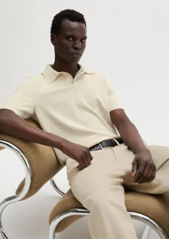 Strick-Poloshirt regular aus zertifizierter Bio-Baumwolle