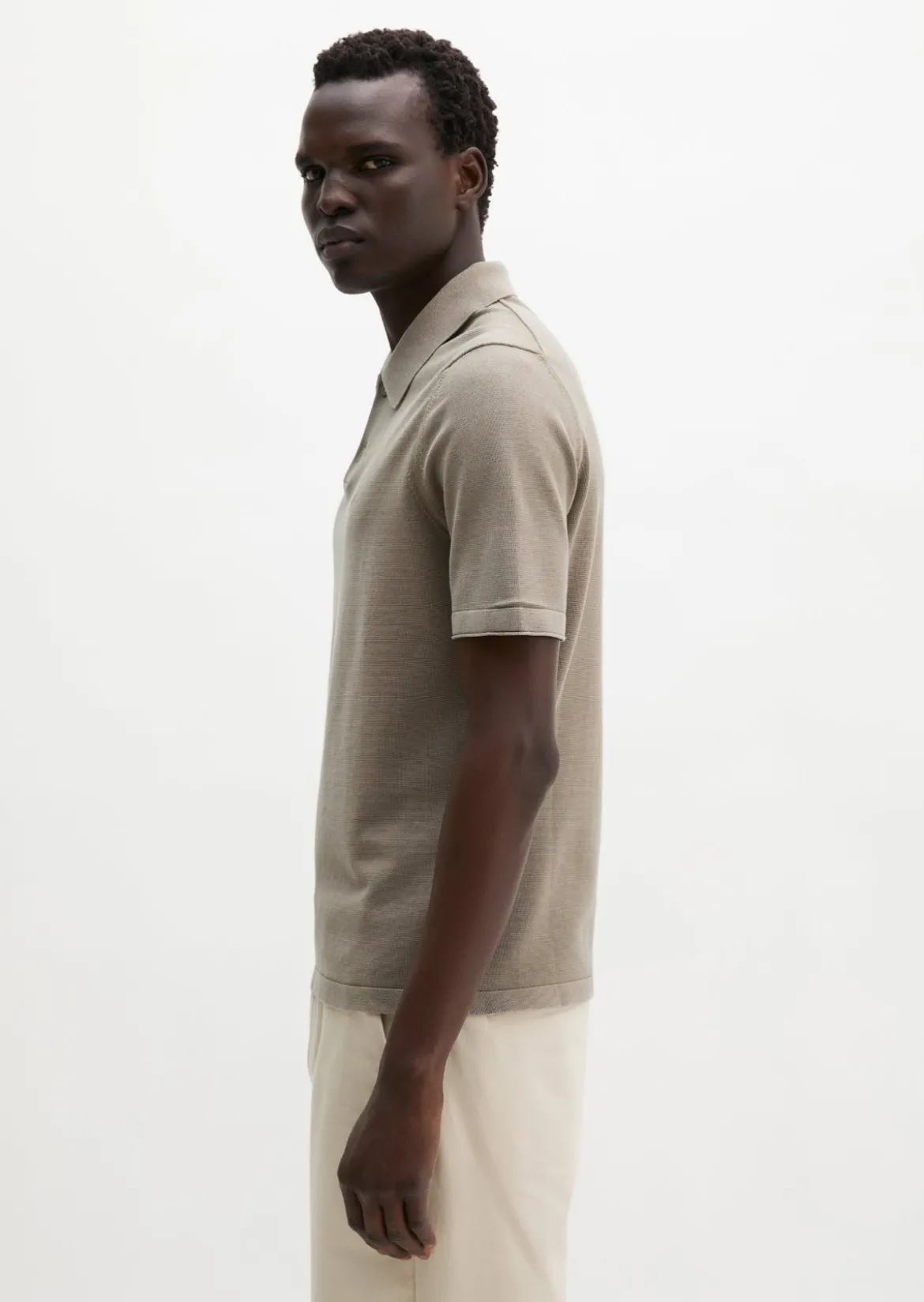 Strick-Poloshirt regular aus zertifizierter Bio-Baumwolle