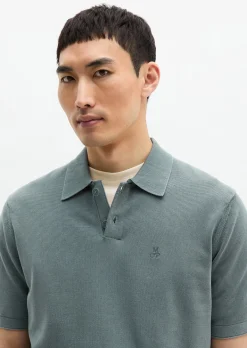 Strick-Poloshirt regular aus zertifizierter Bio-Baumwolle