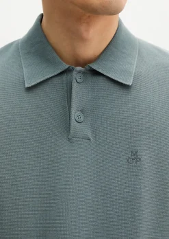 Strick-Poloshirt regular aus zertifizierter Bio-Baumwolle