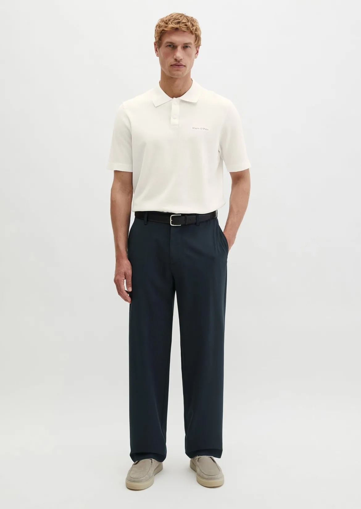 Strick-Poloshirt Travel Collection aus reiner Bio-Baumwolle
