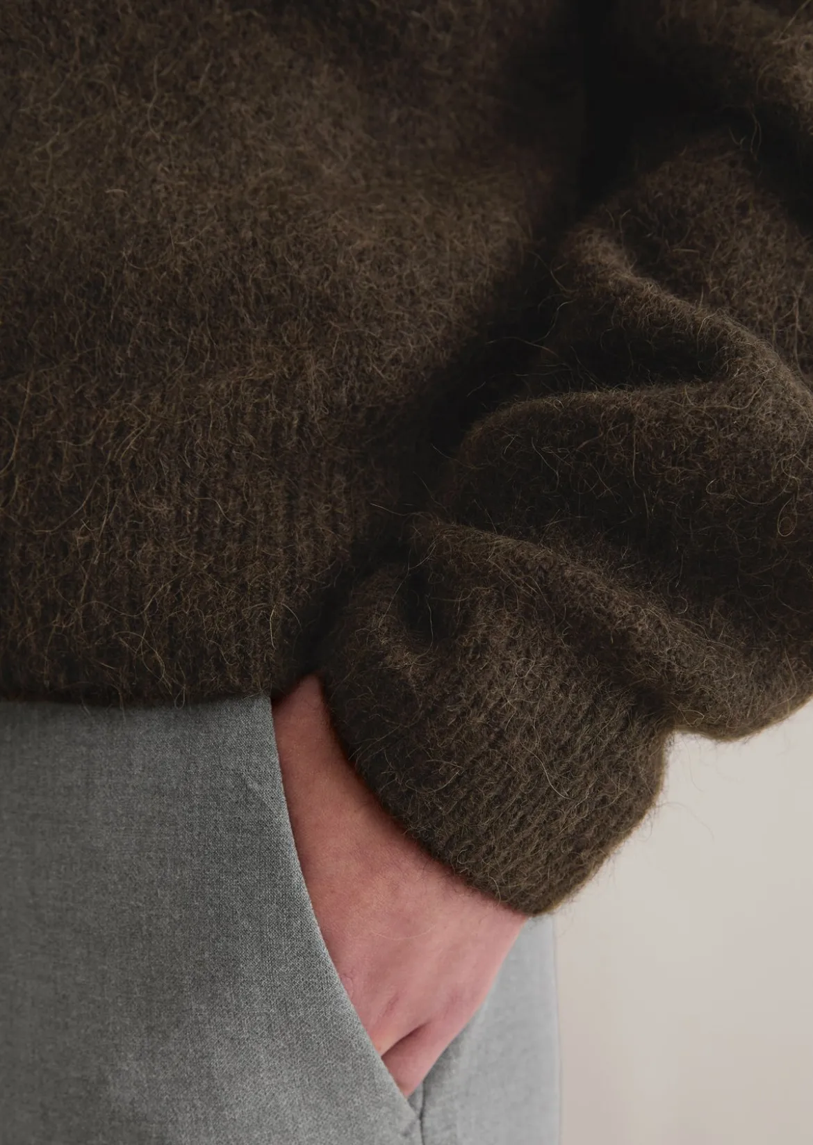 Strickpullover relaxed aus kuscheligem Alpakawolle-Mix