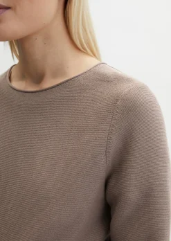 Strickpullover slim aus softem Organic Cotton