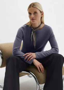Strickpullover slim aus softem Organic Cotton
