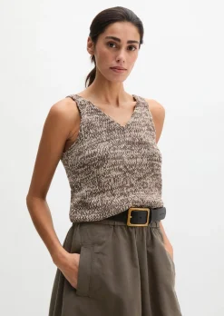 Stricktop slim aus Bändchengarn