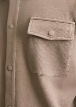 Sweat-Overshirt relaxed aus Bio-Baumwolle mit feiner Struktur