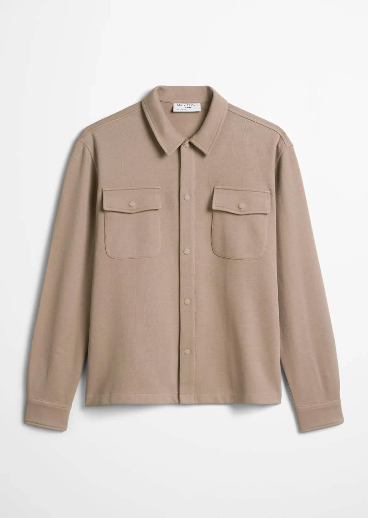 Sweat-Overshirt relaxed aus Bio-Baumwolle mit feiner Struktur