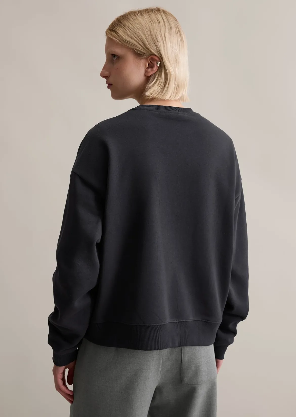 Sweatshirt im College-Stil relaxed mit kuschelig gerauter Innenseite