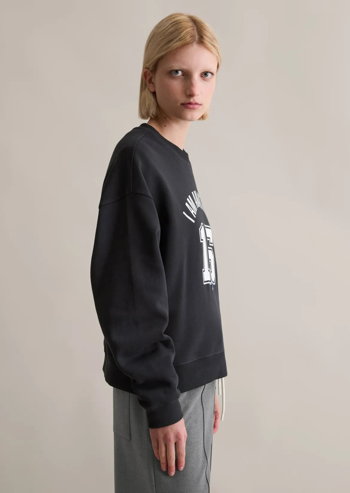 Sweatshirt im College-Stil relaxed mit kuschelig gerauter Innenseite