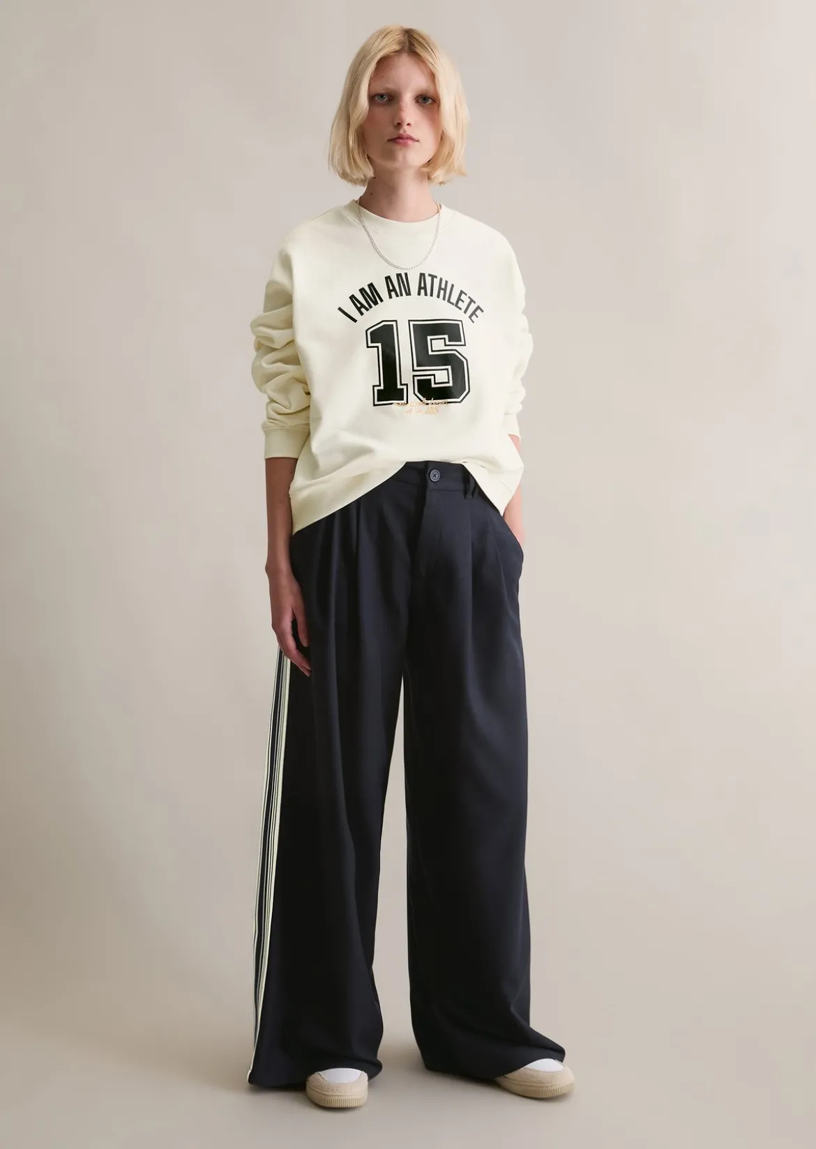 Sweatshirt im College-Stil relaxed mit kuschelig gerauter Innenseite