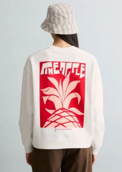 Sweatshirt oversized mit markantem Rückenprint