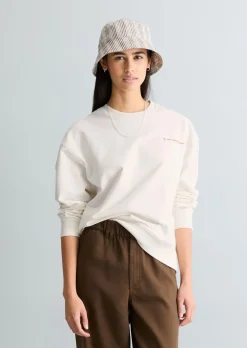 Sweatshirt oversized mit markantem Rückenprint