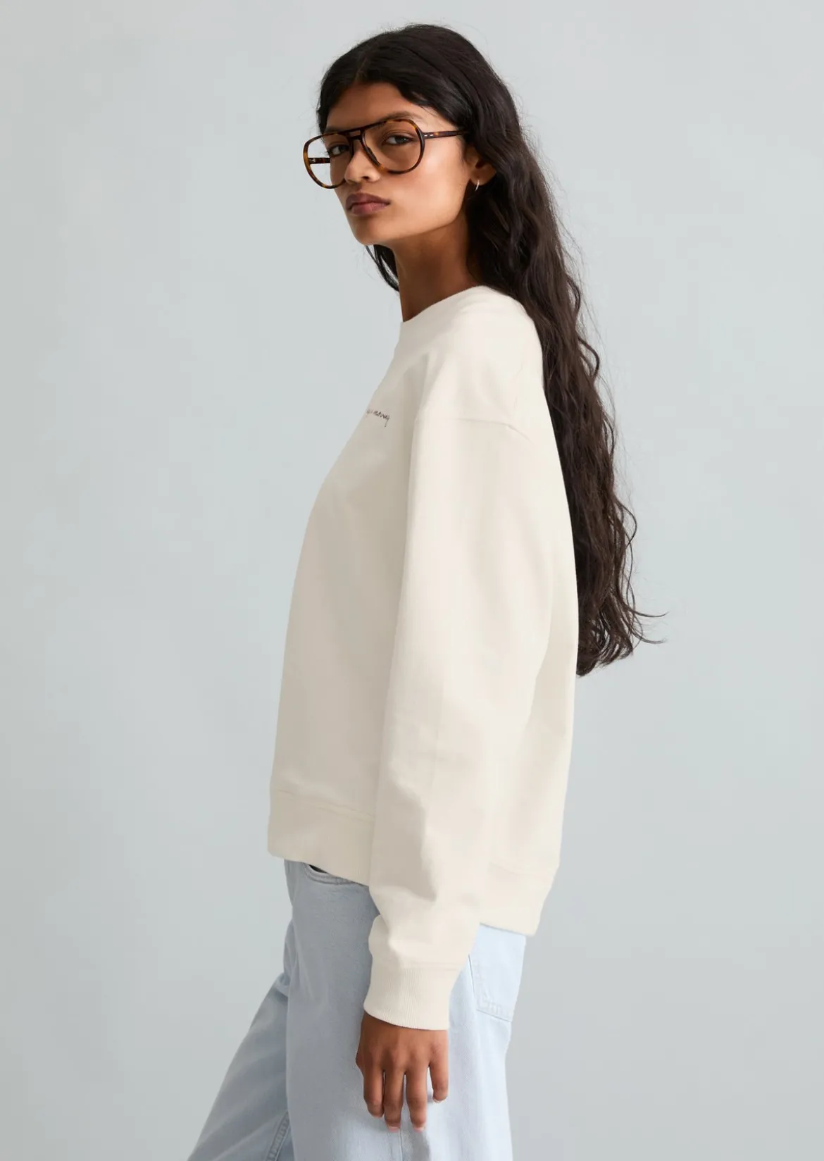 Sweatshirt oversized mit markantem Rückenprint