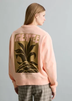 Sweatshirt oversized mit markantem Rückenprint