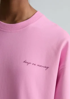 Sweatshirt oversized mit markantem Rückenprint