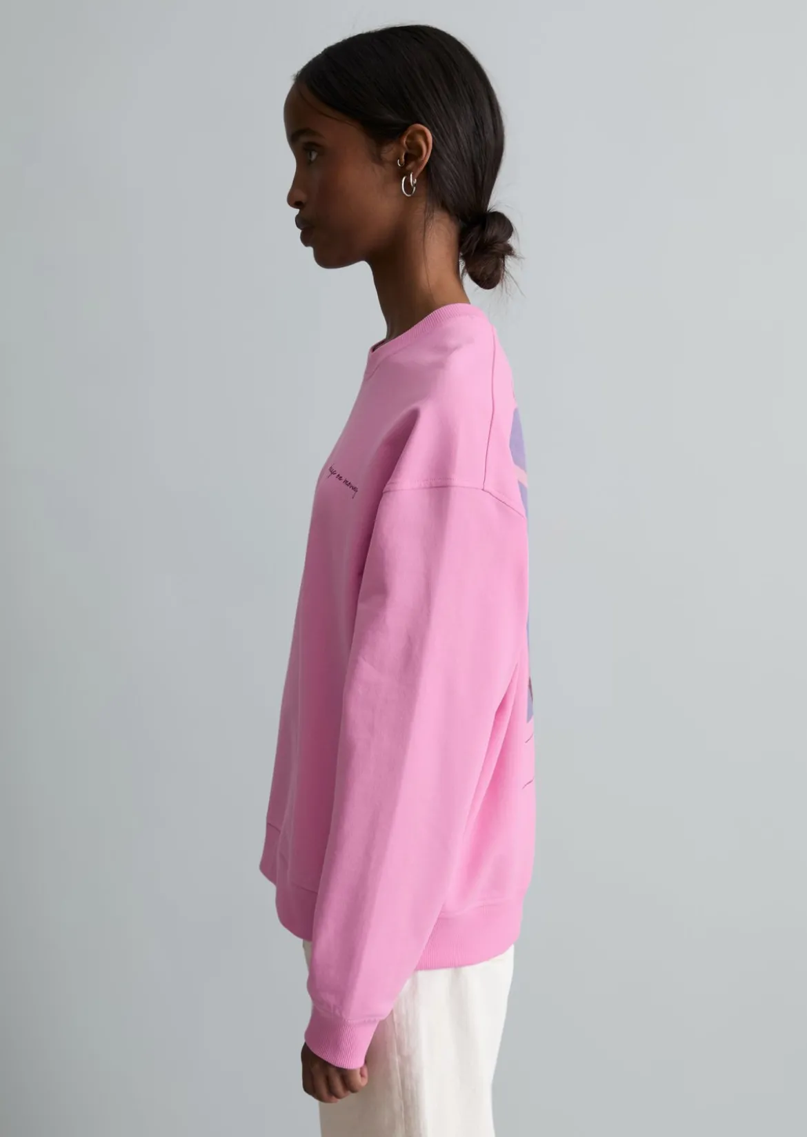 Sweatshirt oversized mit markantem Rückenprint